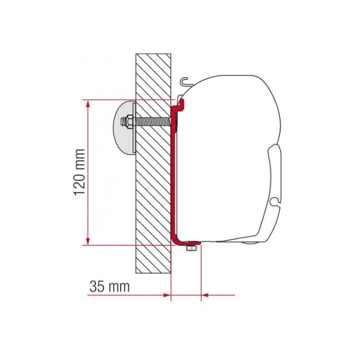 FIAMMA F45 STD AS 120 BRKT KIT