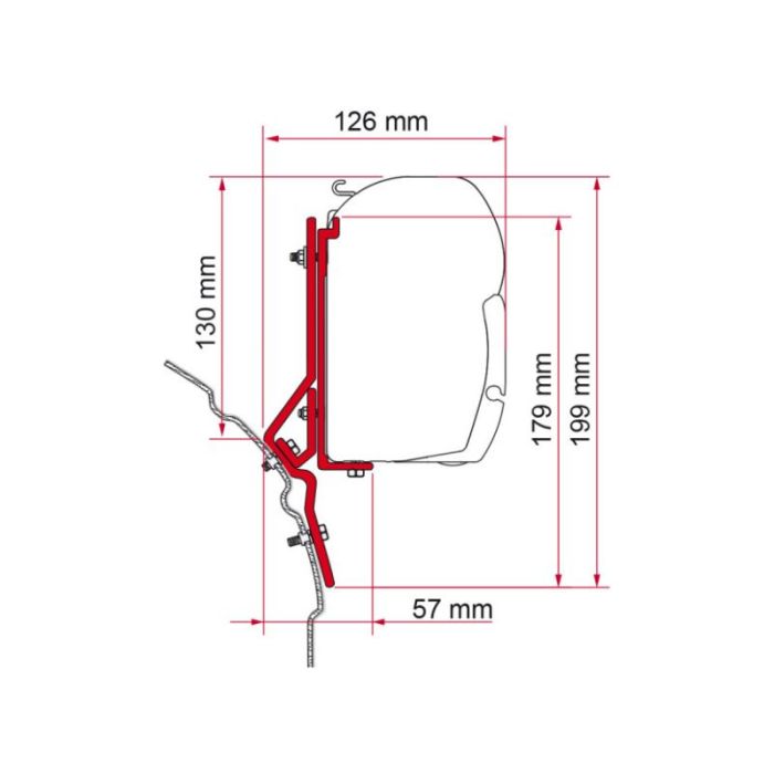 FIAMMA F45 T4 BRACKET KIT