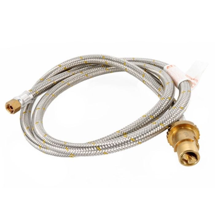 GAS S/S HOSE 1.2M BAYONET X