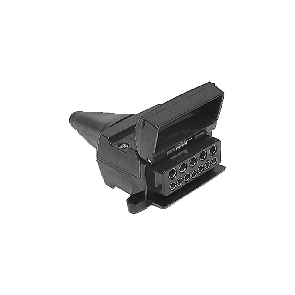 12-PIN FLAT PLAST CAR SOCKET