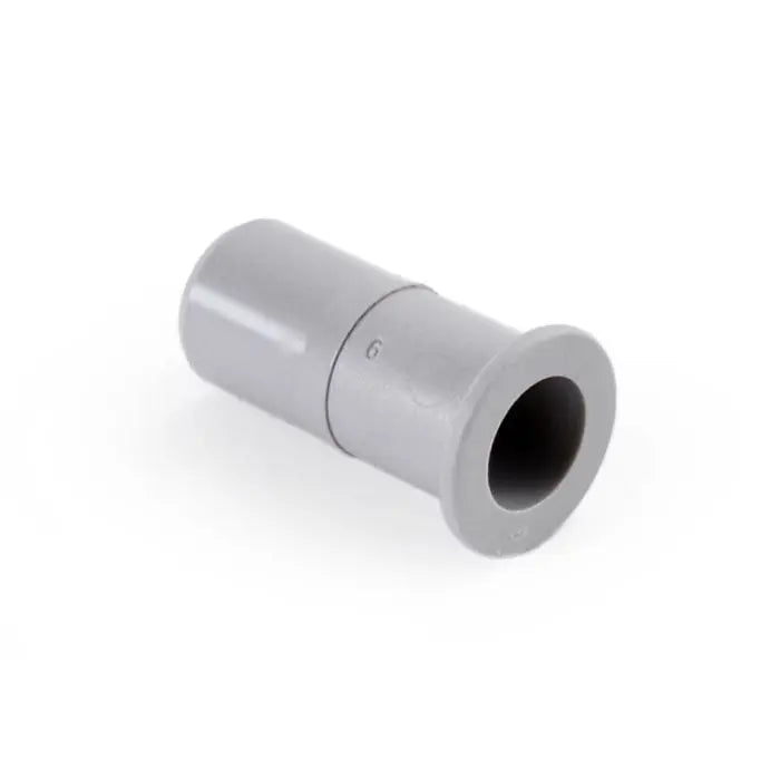 Gray plastic fitting on a white background