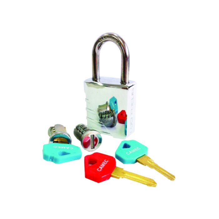 1 KEY PADLOCK WITH 2 BARRELS