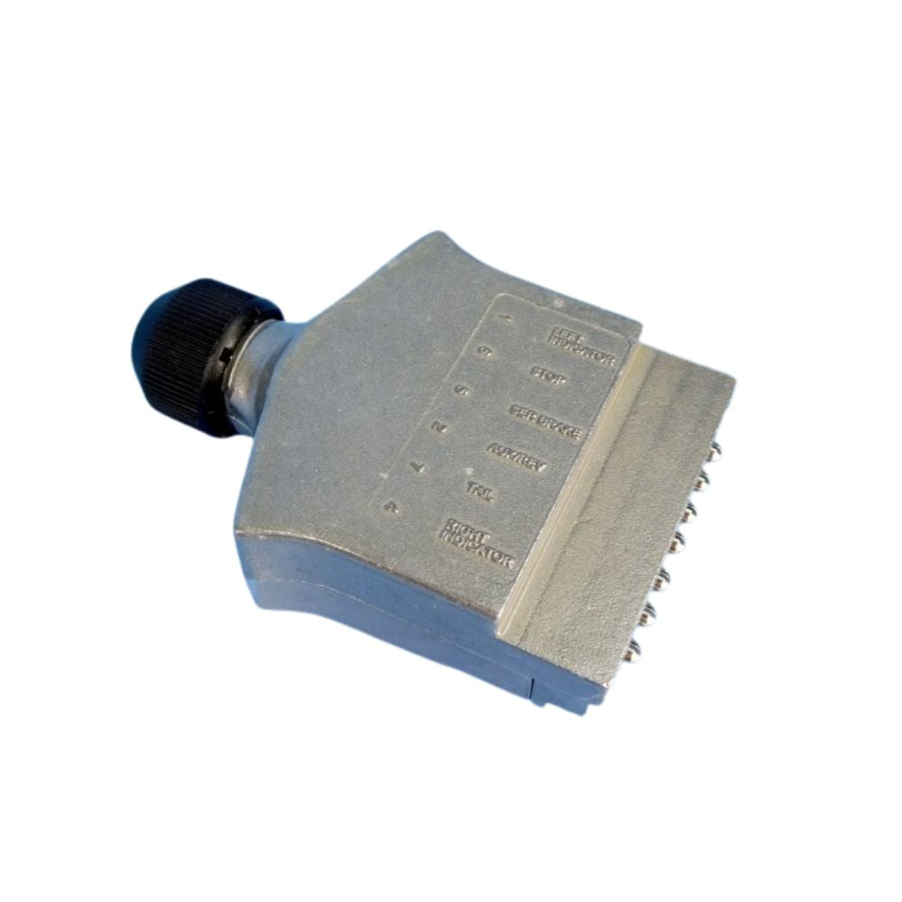 Flat Trailer Plug - 7 Pin Alloy Metal