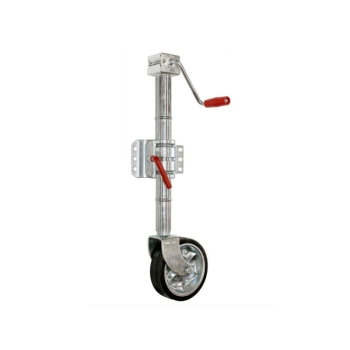 Alko Premium Side Wind Jockey Wheel- 200mm (8") Solid Tyre With Clamp