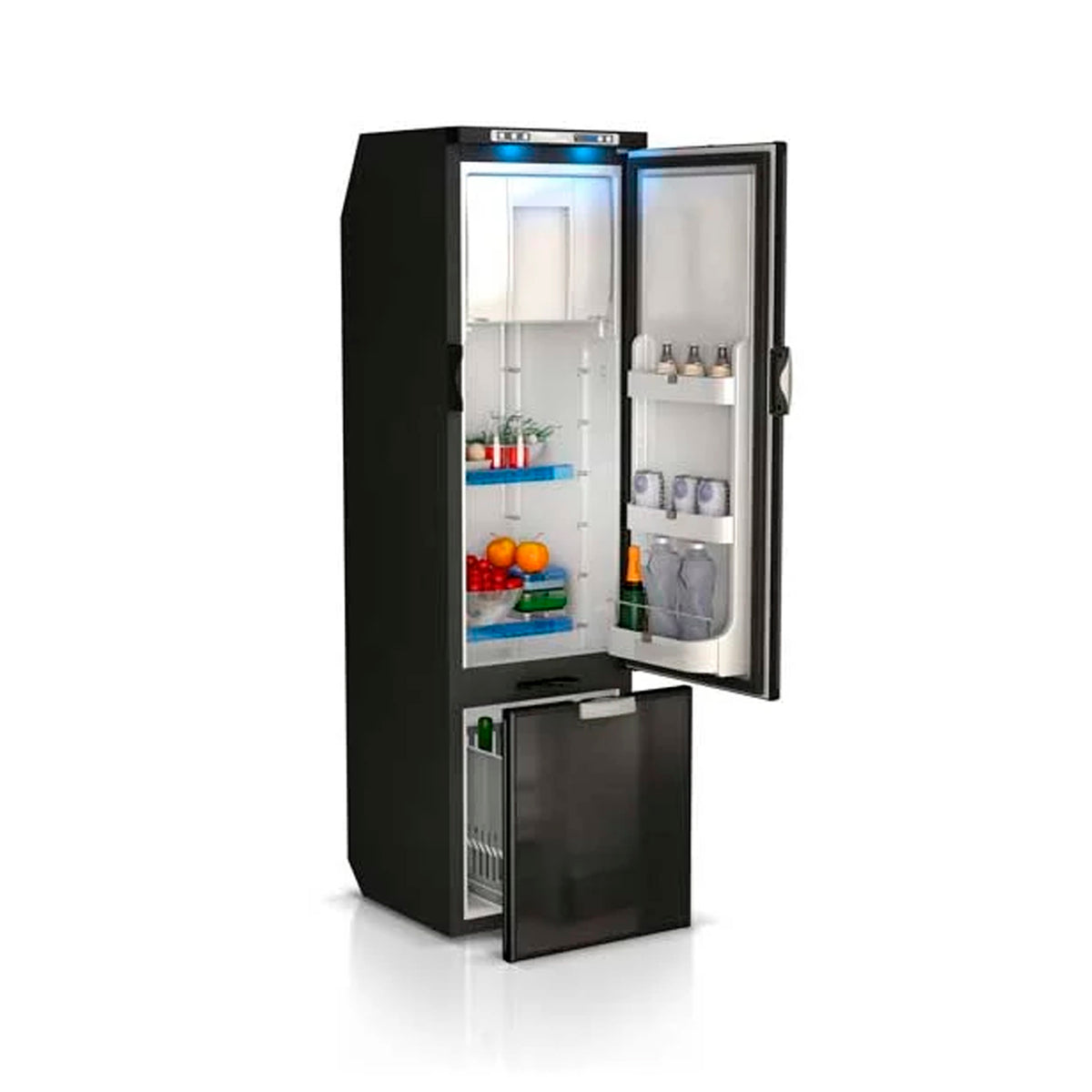 Vitrifrigo SLIM150 CHR Fridge Freezer - 140L Black