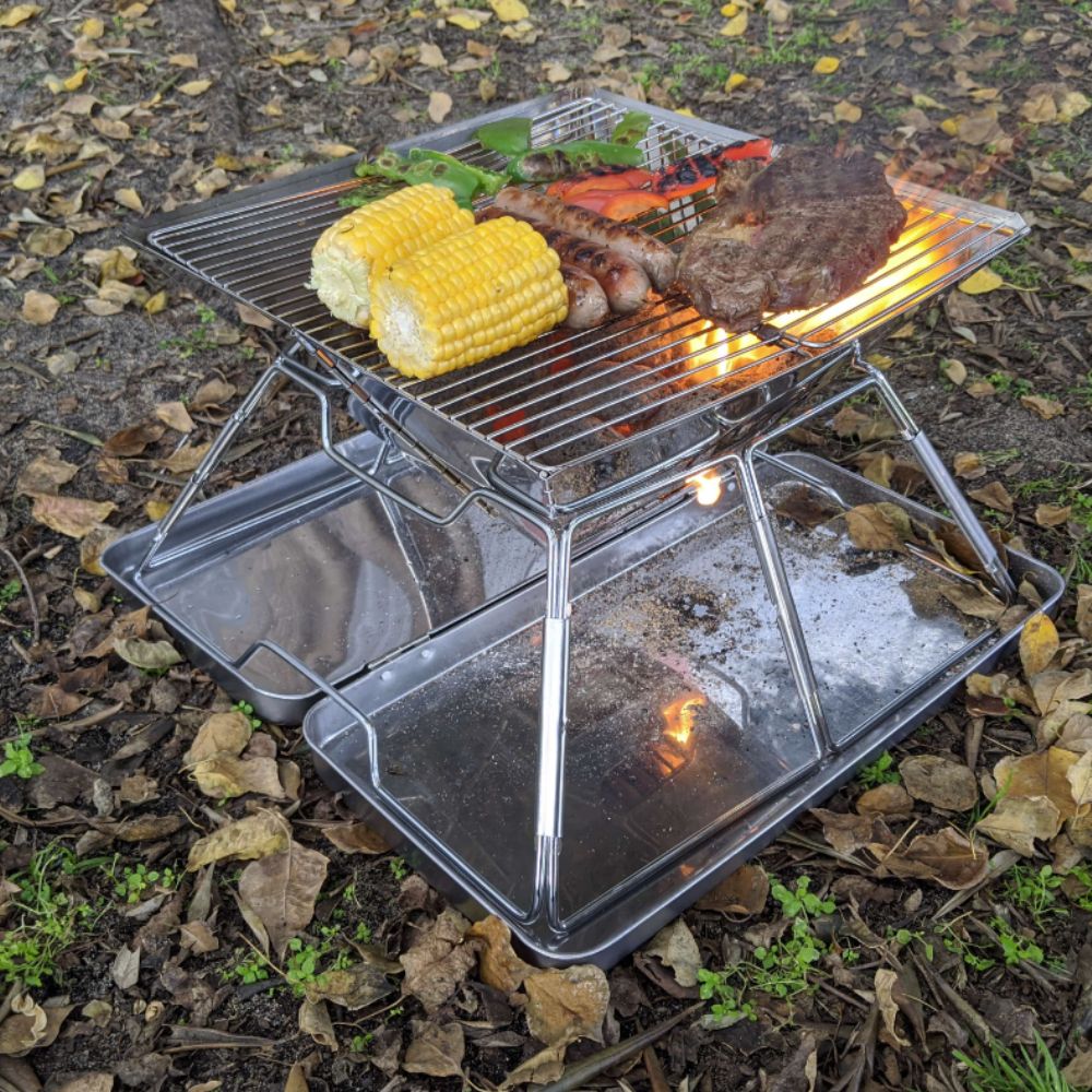 Frontier 360 Stainless Steel Folding BBQ Firepit