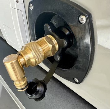 FLAT OUT MAINS WATER INLET - 90° BRASS