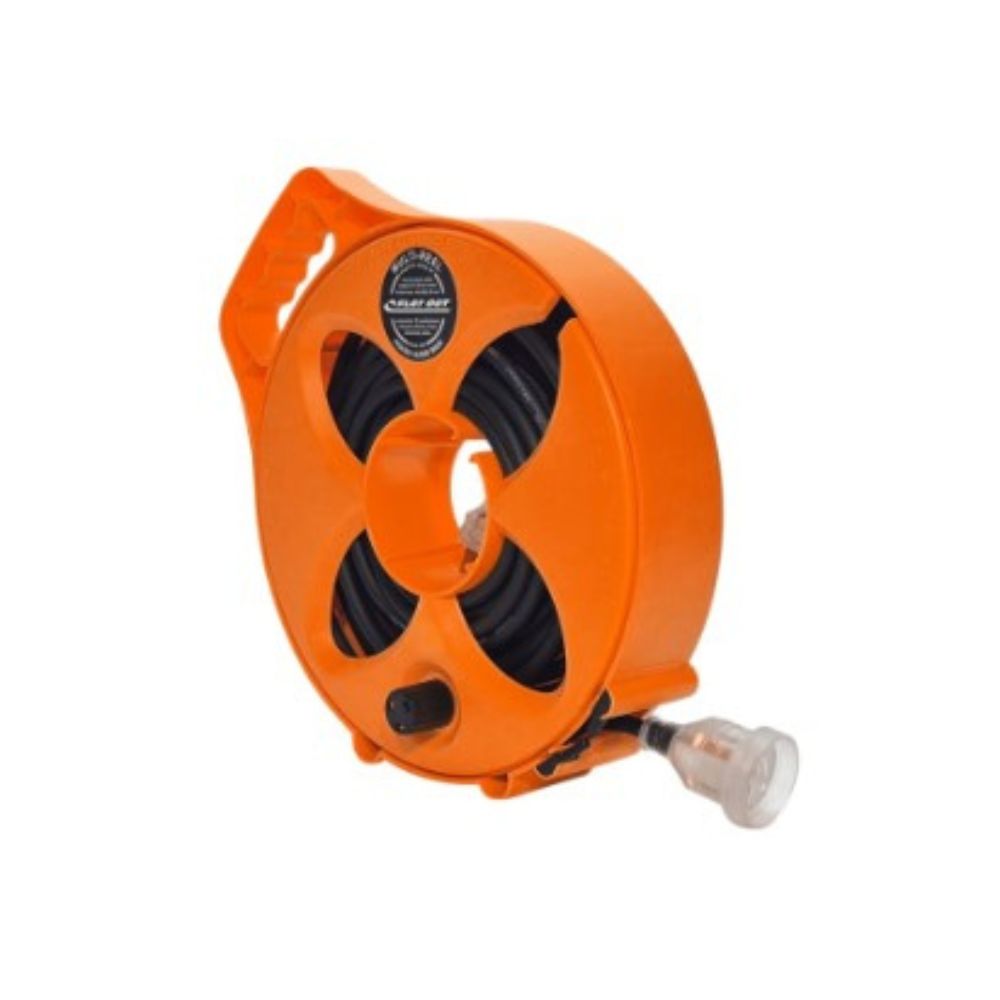 FLAT OUT 12.5m 15a EXTENSION LEAD ON MULTI REEL