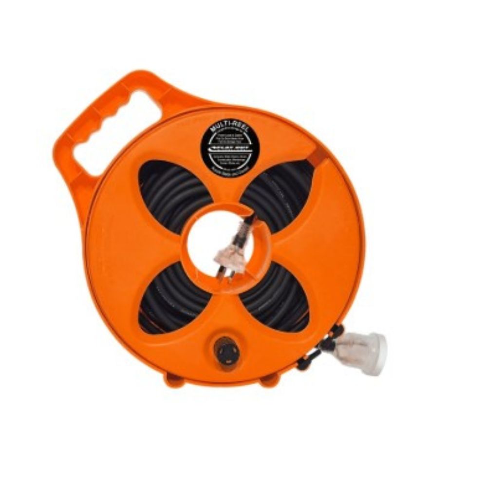 FLAT OUT 12.5m 15a EXTENSION LEAD ON MULTI REEL