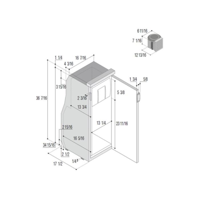Vitrifrigo Slim 90 12/24V - Grey
