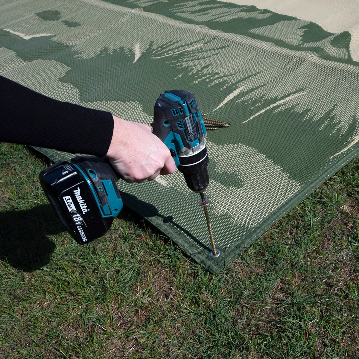 Outdoor Mat - Lavender Hearts