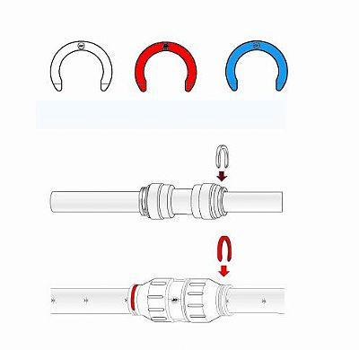 JG WATERMARK COLLET CLIP RED