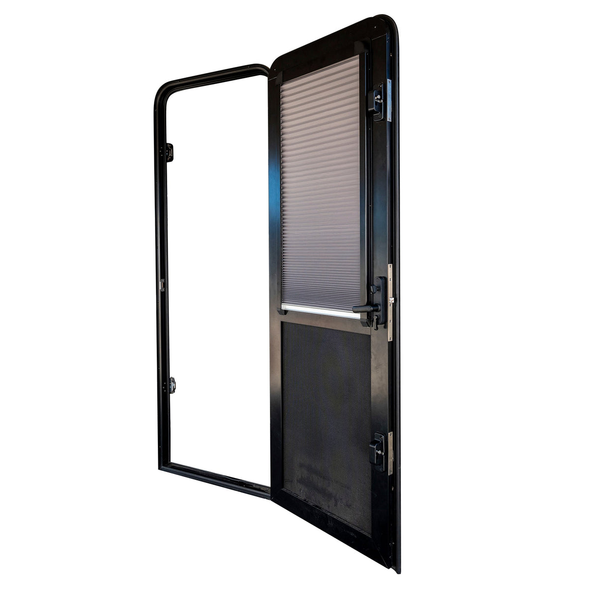 DC Caravan Door with Pleated Blind - Right Hand Hinge