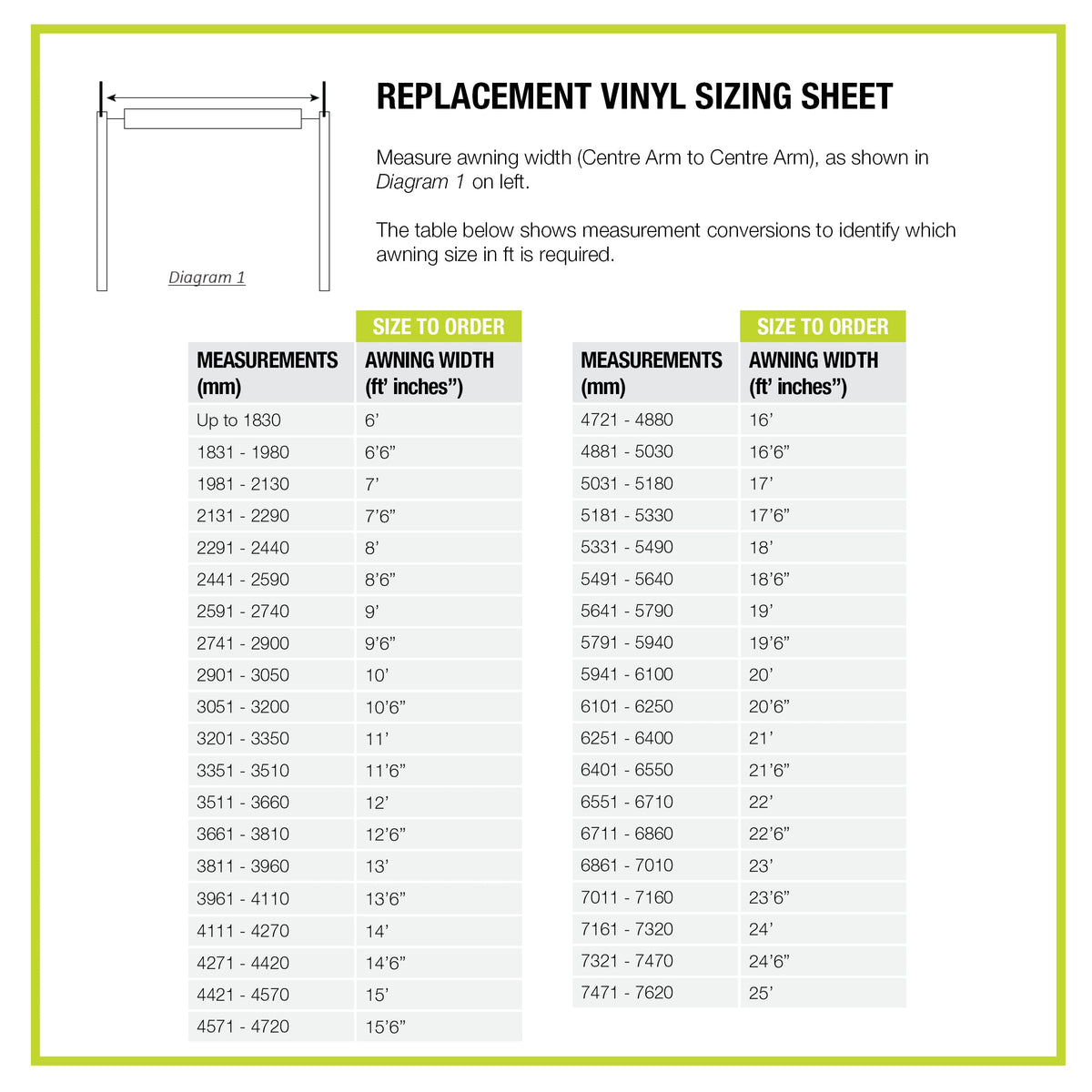 Replacement Vinyl Roof - Yellow
