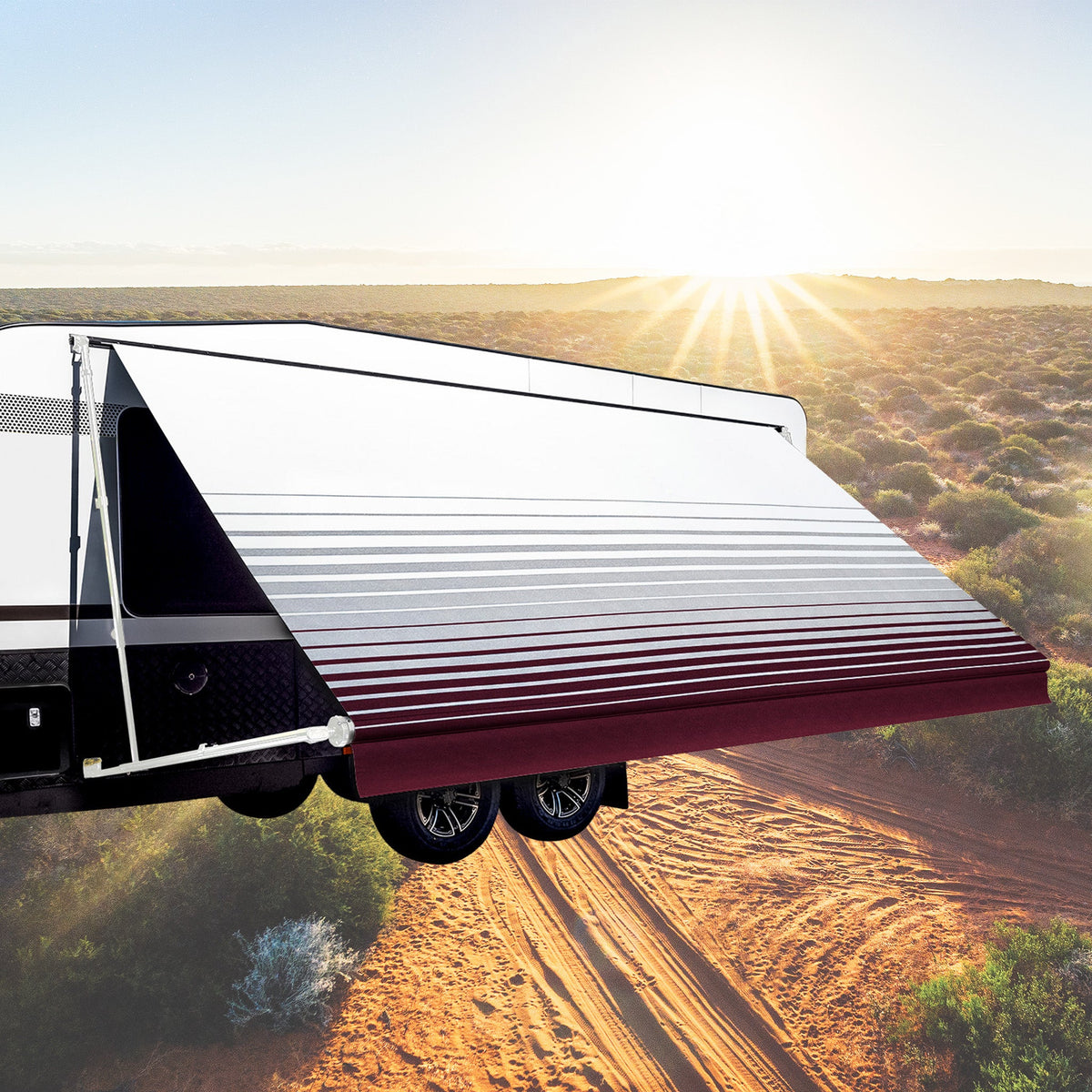 Sunburst Eclipse Awning - Burgundy