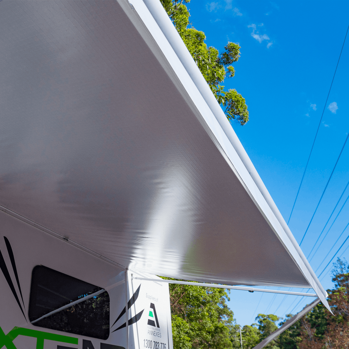 Sunburst Eclipse Awning - Light Grey - Aussie Traveller