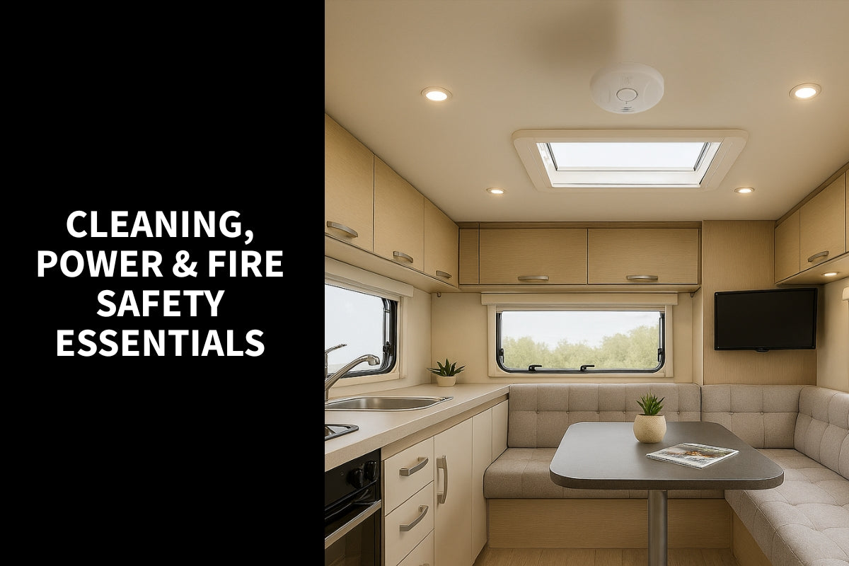 Cleaning, Power & Fire Safety Essentials for Confident Caravan Travel