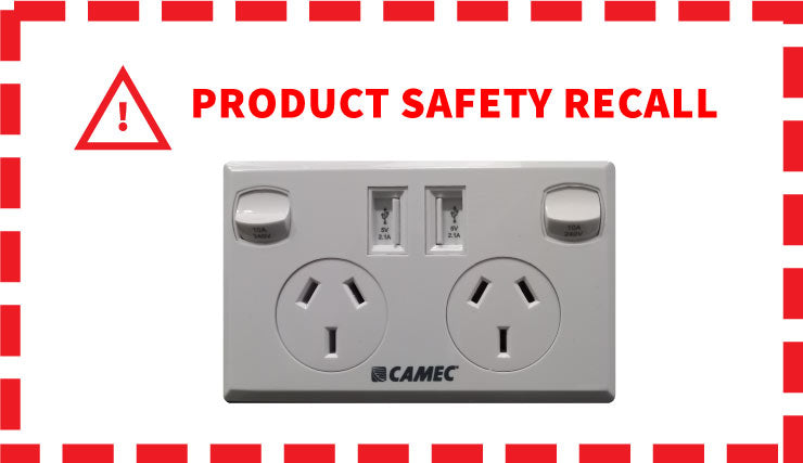 Product Recall: Camec Double Pole Power Point