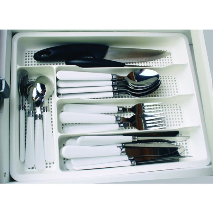 CUTLERY TRAY COMPACT WHITE