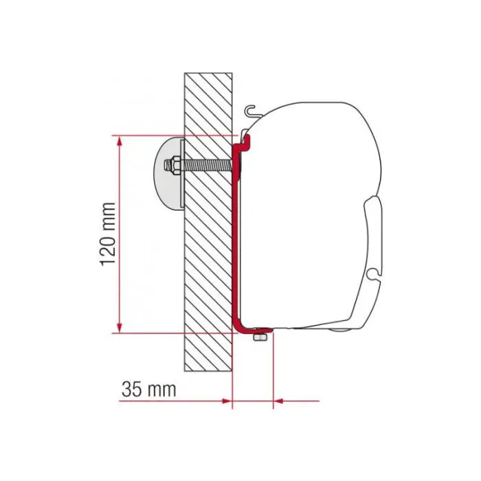 Fiamma F45 Standard Mounting Bracket Kit - 2.5M - 4M