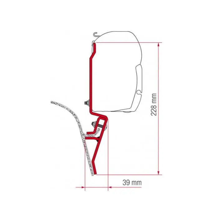 Fiamma F45 Awning Mounting Bracket Kit- Suit Vw T2 & Vw T3