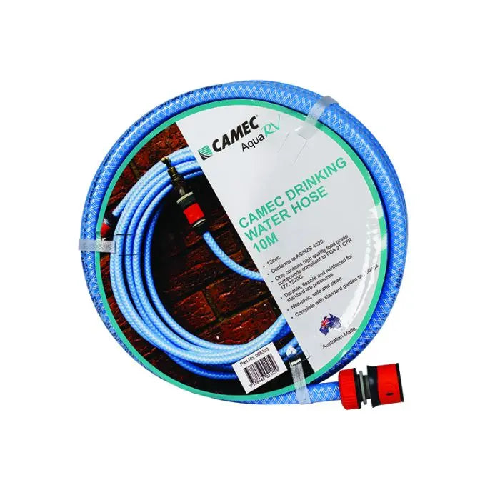 Camec drinking water hose with packaging on a white background