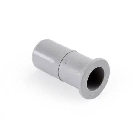 Gray plastic fitting on a white background