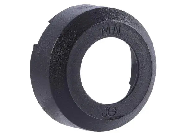 Black metal ring component with 'MN' and 'JG' branding on a white background