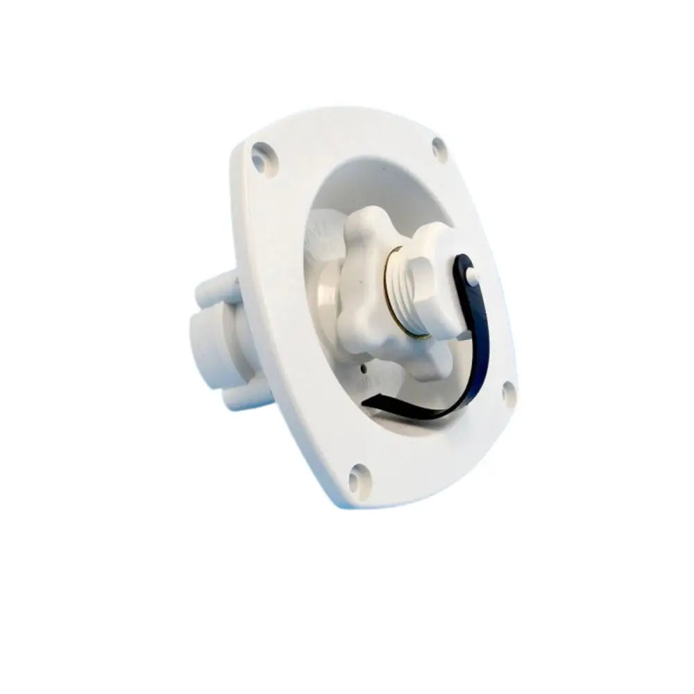 White mechanical component on a white background