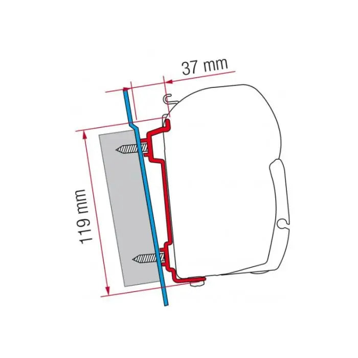 Fiamma F45 Awning Mounting Bracket Kit - Suit Ford Transit High Roof/ Sprinter / Vw Crafter