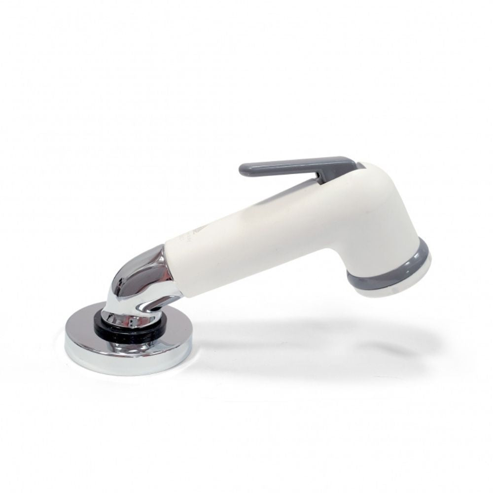 Barka Trigger Elbow Shower Head - White