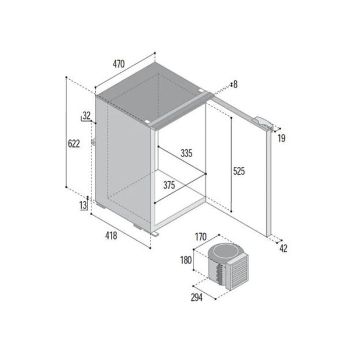Vitrifrigo 12-24V C75L Fridge / Freezer 75L