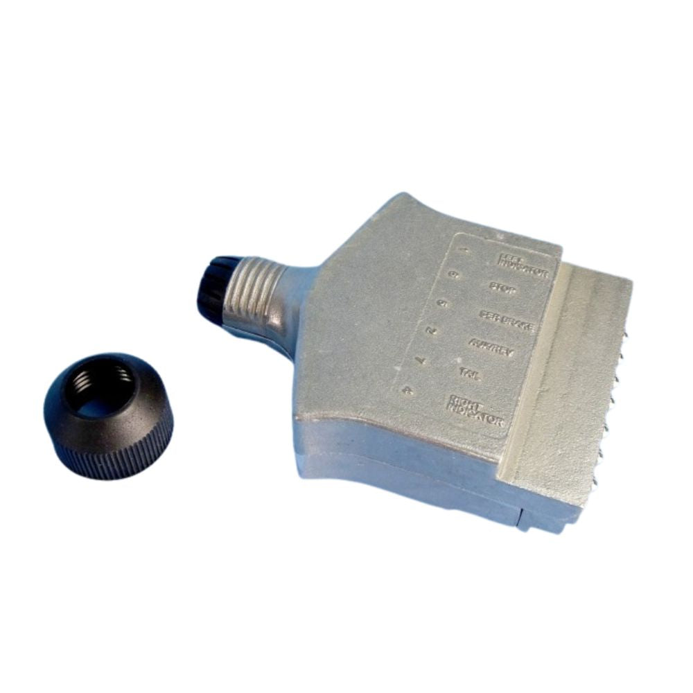 Flat Trailer Plug - 7 Pin  Alloy Metal