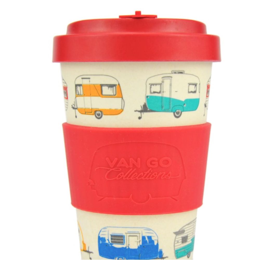 BAMBOO CARAVAN TRAVEL MUG RED