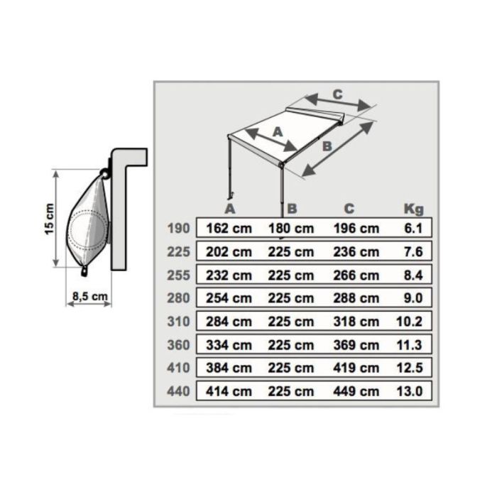 FIAMMA CARAVANSTORE BAG AWNING