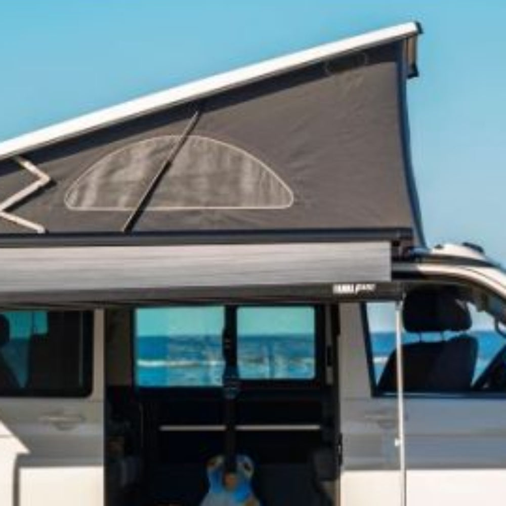 Fiamma F45 S Awning attached to a campervan.