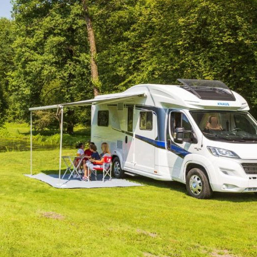 Fiamma F45s 4.5m Awning - White Case - Royal Blue Vinyl