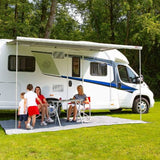 Fiamma F45s 4.5m Awning - White Case - Royal Blue Vinyl