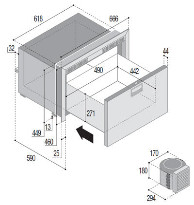 VITRI DW70RF DRAWER FRIDGE ONY