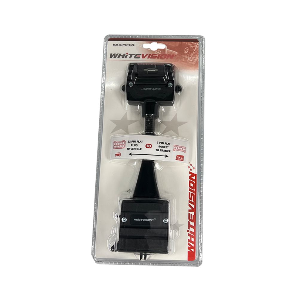12 Pin Flat to 7 Pin Flat Trailer Adaptor in packging