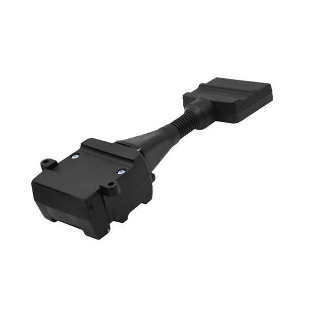 12 Pin Flat to 7 Pin Flat Trailer Adaptor on white background