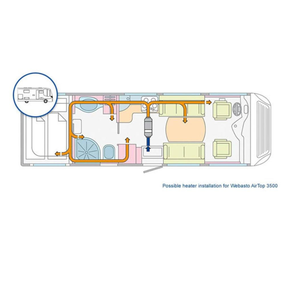 Webasto Diesel Heater - 2 Outlets, Rotary Control