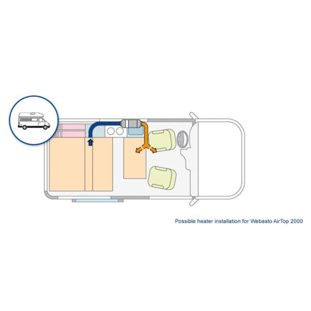 Webasto Diesel Heater - 2 Outlets, Rotary Control