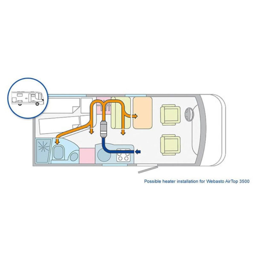 Webasto Diesel Heater - 2 Outlets, Rotary Control