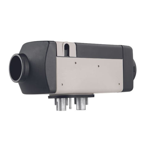 A Webasto Air Top 2000 Diesel heating system for vehicles, predominantly black in color 