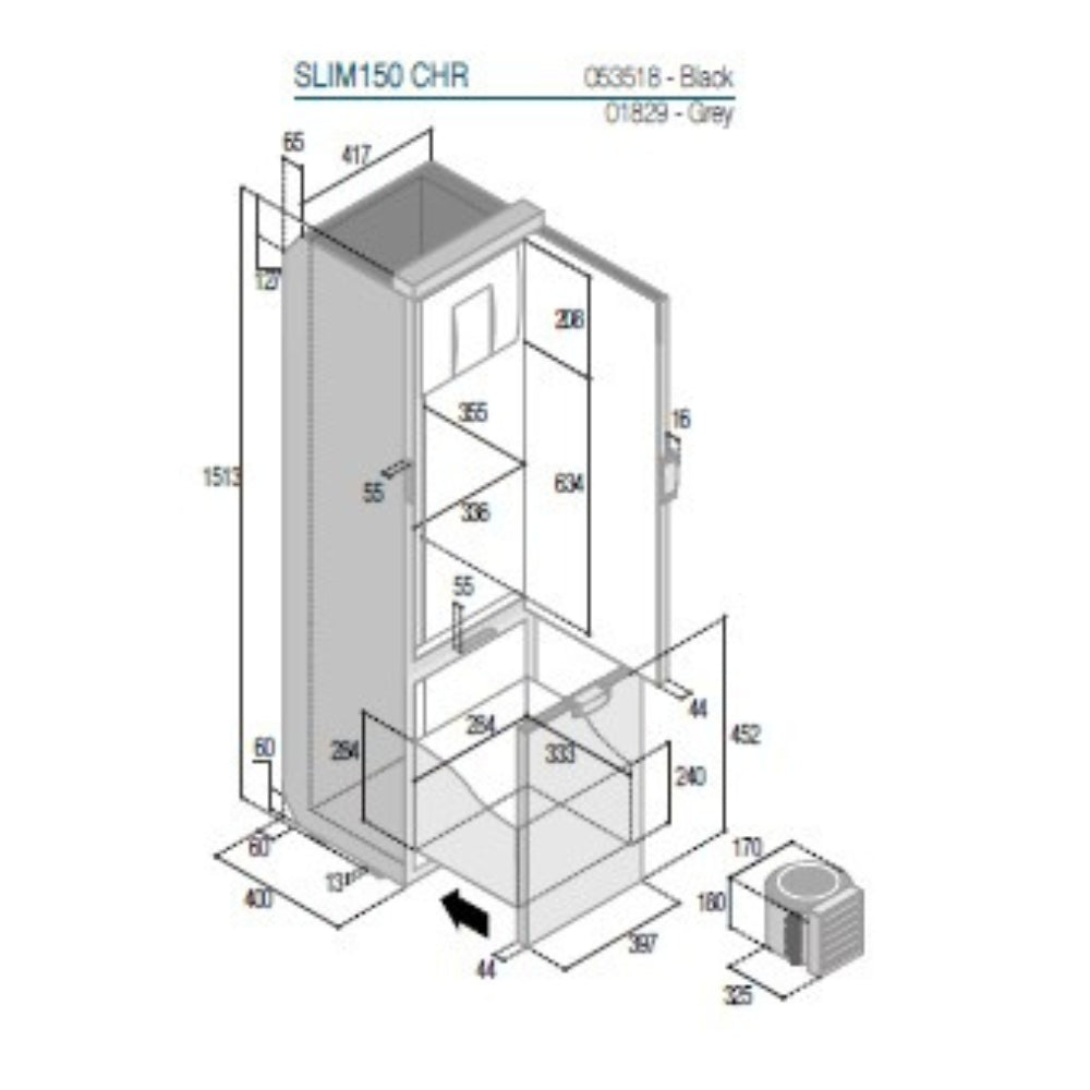 VITRI SLIM150 CHR DX BLACK