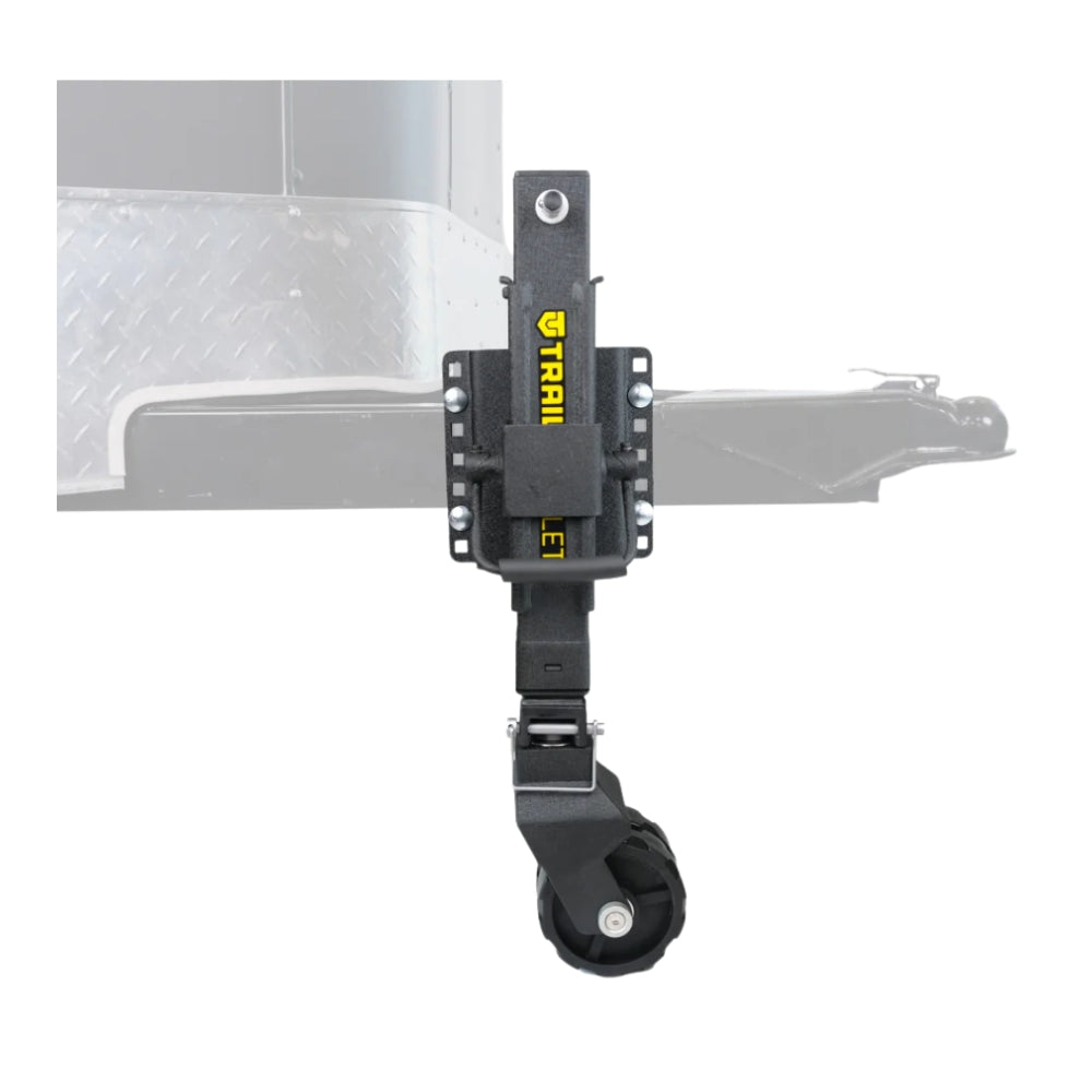 Side mount drill jack attached to trailer