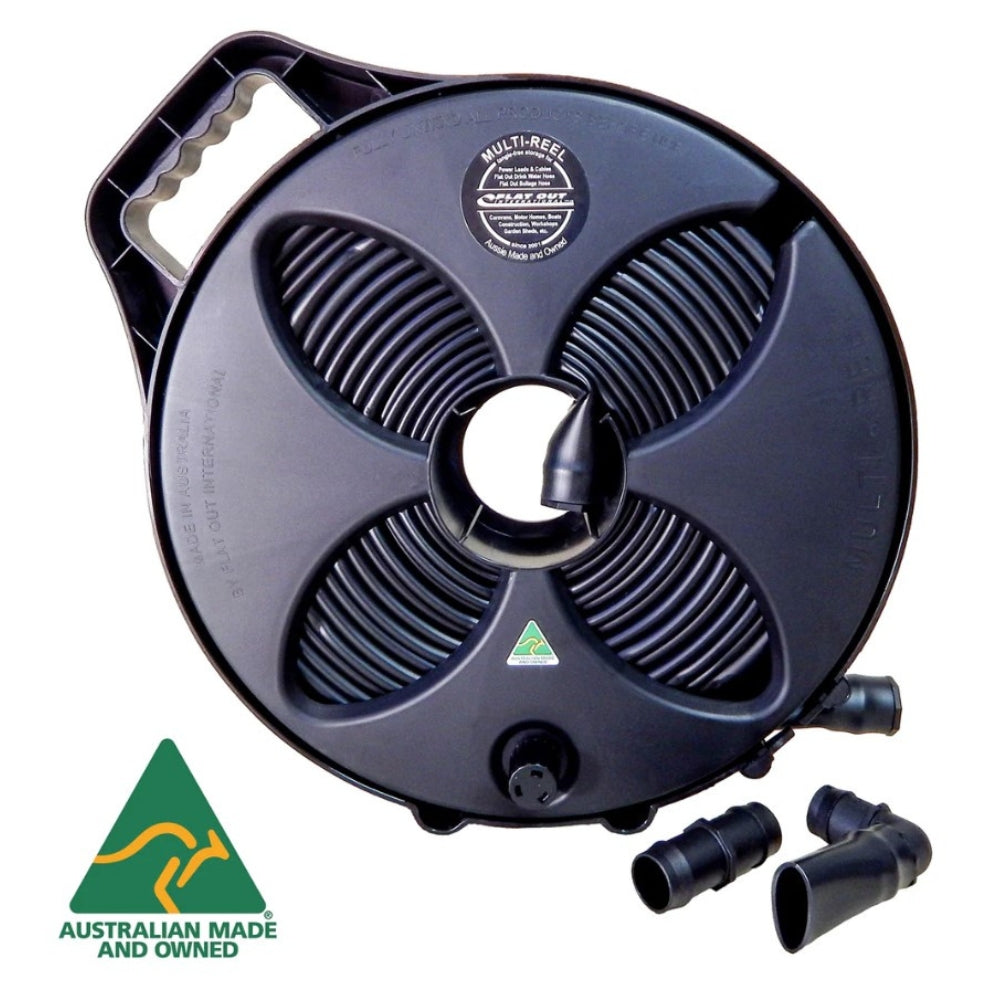 Flat Out Sullage Hose 25mm - 9M on Narrow Multi-Reel