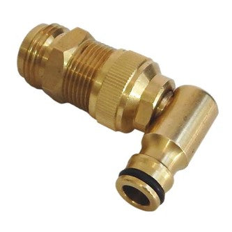 FLAT OUT MAINS WATER INLET - 90° BRASS – Camec