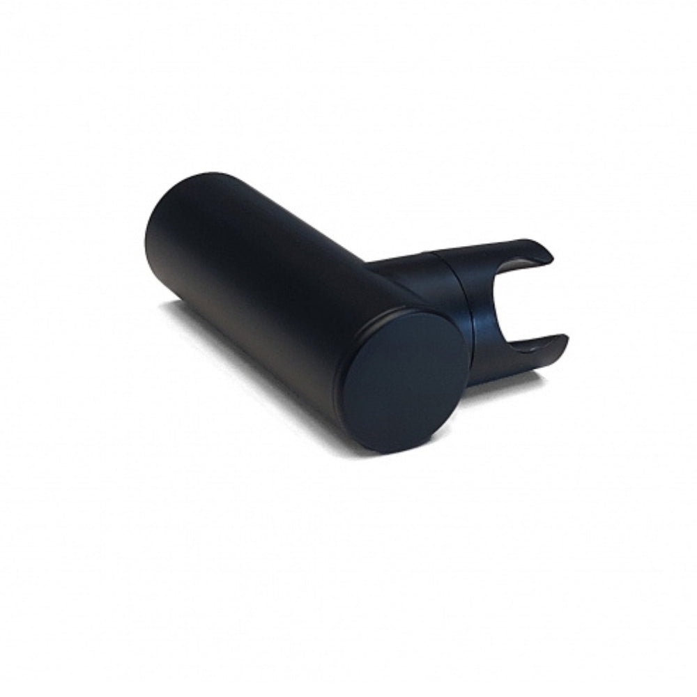Barka Adjustable Bulkhead Straight Shower Holder - Matt Black